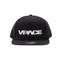 Basecap, VPACE, black, front quer, flacher Schirm Logo: VPCBKS, weiß, 5-Panel